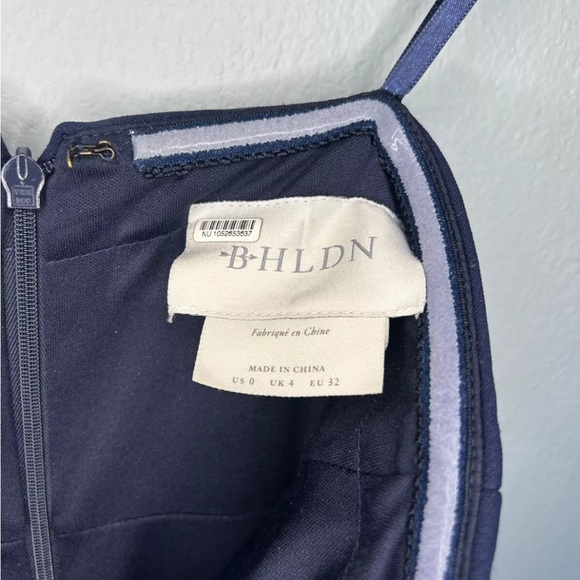 BHLDN Navy Blue Tess Strapless Mermaid Bodycon Gown 0US 4UK Anthropologie NWOT! - Picture 3 of 7